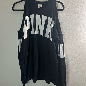 PINK size Small cold shoulder long sleeve shirt